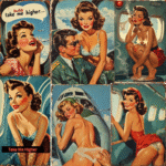 1950s airline stewardess flight attendant