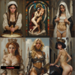medieval erotic art collection of queens and princesses and nuns and female warriors