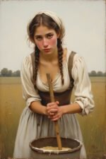 erotic art maiden churning butter