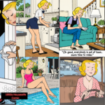 Alice Mitchell nsfw, 1950s housewife adult comic, erotic art collection