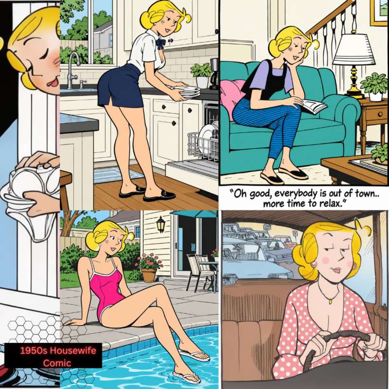 Alice Mitchell nsfw, 1950s housewife adult comic, erotic art collection